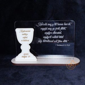 Trofeu cu citat din biblie - konfirmalasi ajandek