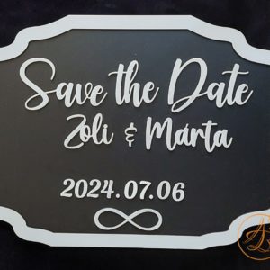 Save the date cu text decupat
