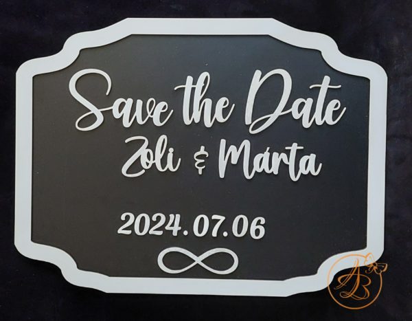 Save the date cu text decupat