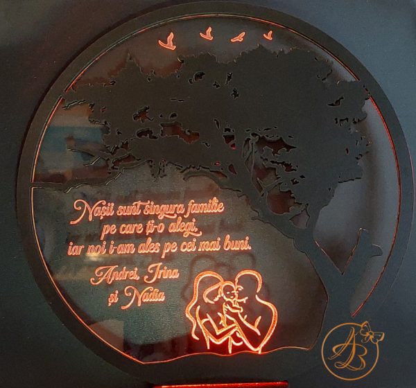 Decor trofeu gravat pentru nasi botez - imagine 2