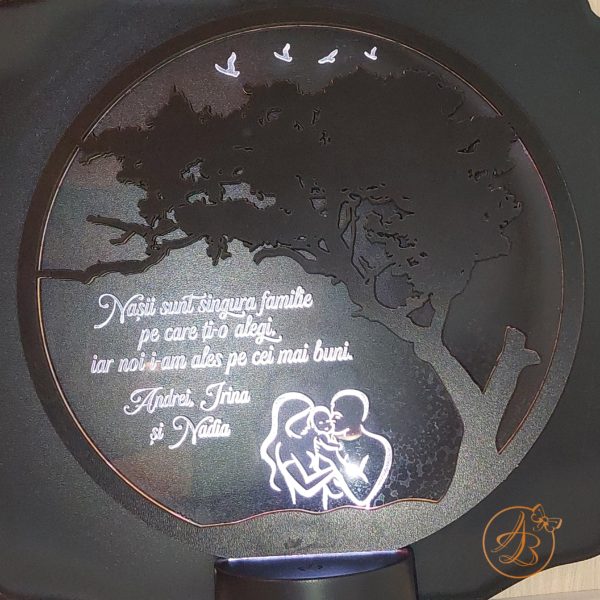 Decor trofeu gravat pentru nasi botez - imagine 4