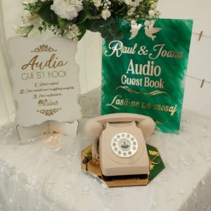 Audio Guest Book - mesaje audio, cu placa personalizata