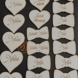 Insigne din lemn gravate 3cm