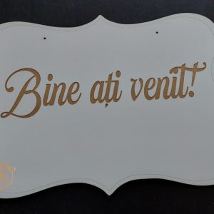 Panou de intampinare gravat Bine ati venit