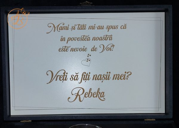 Cutie eleganta cu placa gravata, pentru nasi - imagine 15