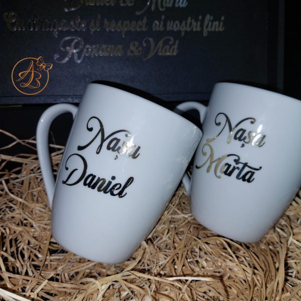 Cutie decorata pentru nasi, cu cesti de cafea - imagine 17