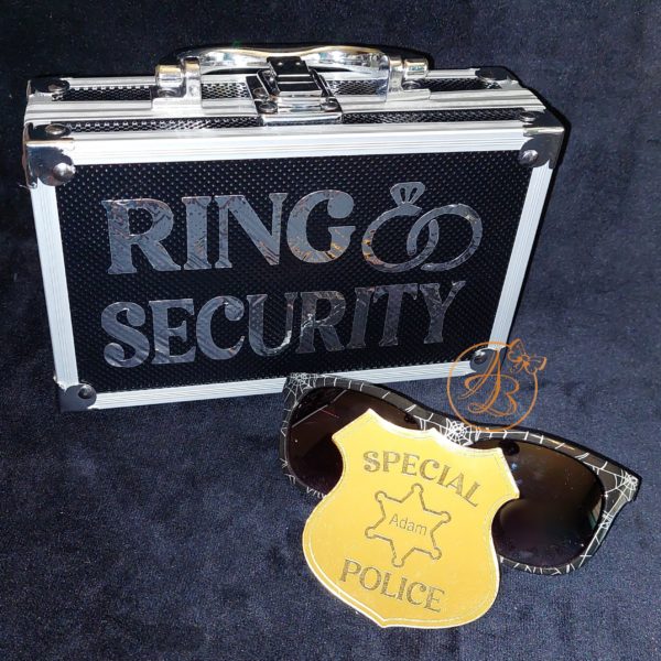 Security Ring Box - cutie metalica pentru verighete - imagine 7