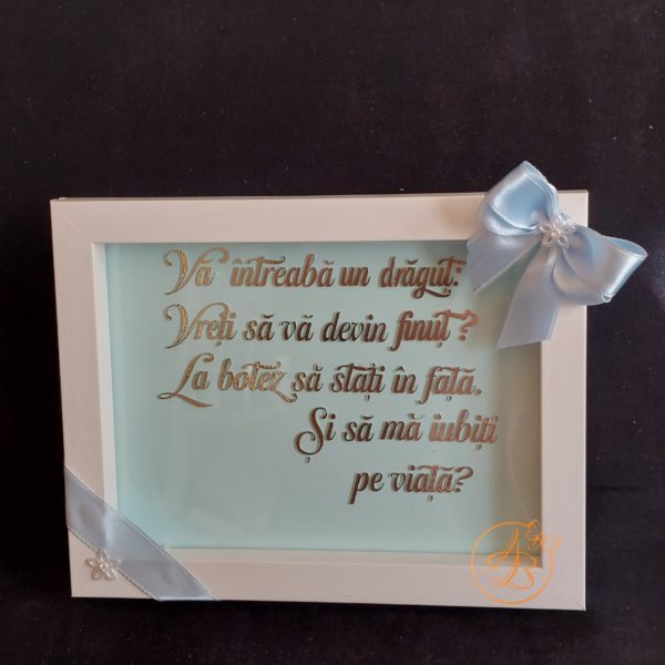 Rama pentru cerere nasi de botez baietel - imagine 4