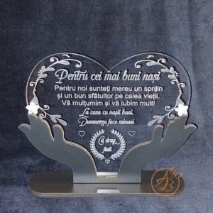 Trofeu decor inimioara pentru nasi