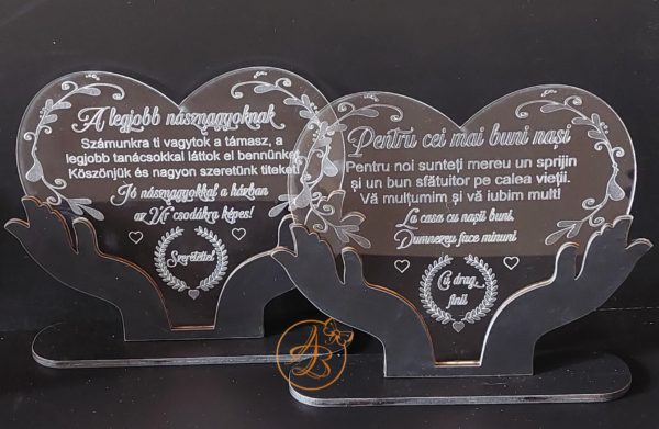 Trofeu decor inimioara pentru nasi - imagine 11