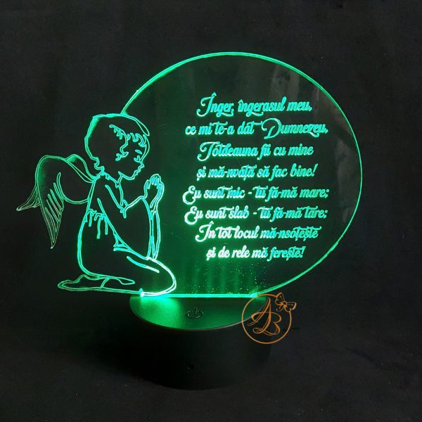 Decor trofeu gravat Inger ingerasul meu... - imagine 7