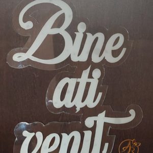 Panou dublat plexiglass Bine ati venit