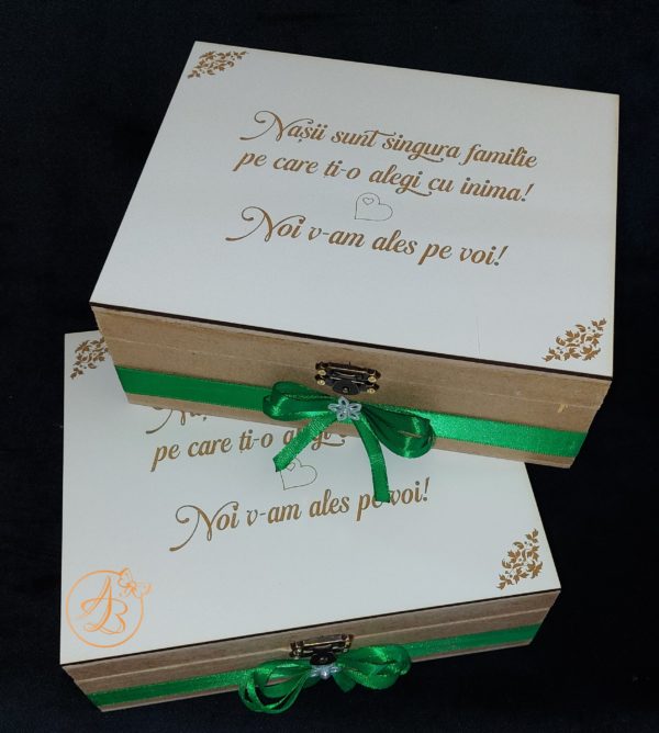 Cutie mare natur personalizata cu placa alba gravata - imagine 4
