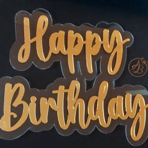 Panou dublat plexiglass si oglinda Happy Birthday