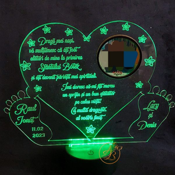 Trofeu inimioara cu picioruse si poza pentru nasi - imagine 4
