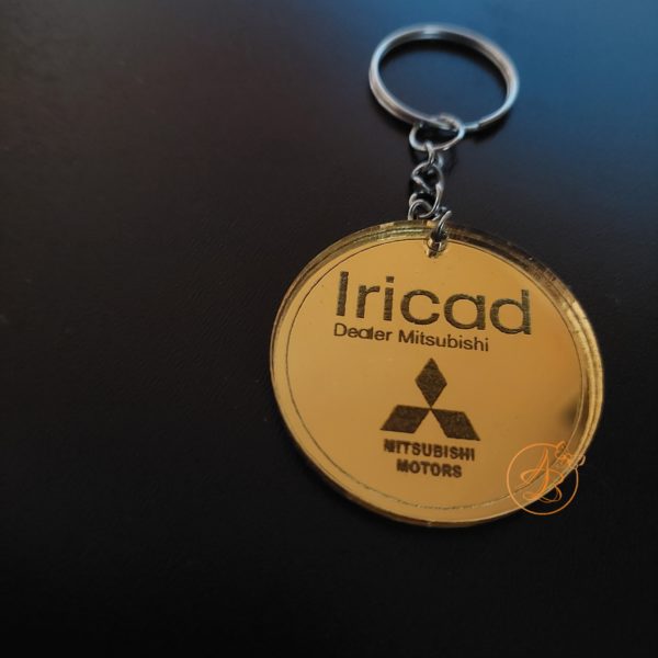 Breloc oglinda cu logo, sigla