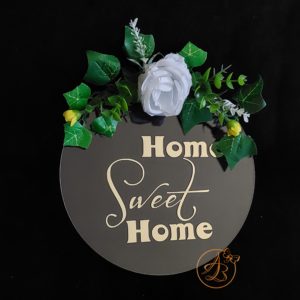 Decor plexiglass transparent cu flori