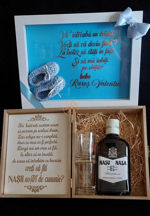 Set cadou pentru nasii de botez