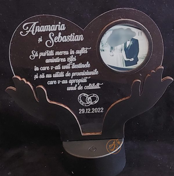 Decor trofeu gravat pentru aniversare casatorie - imagine 24