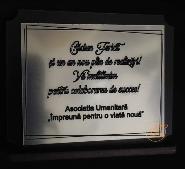Placheta metalex, gravat - imagine 3