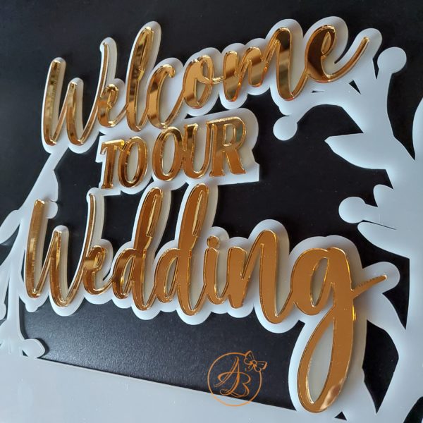 Panou dublat 'Welcome to our Wedding' - imagine 5