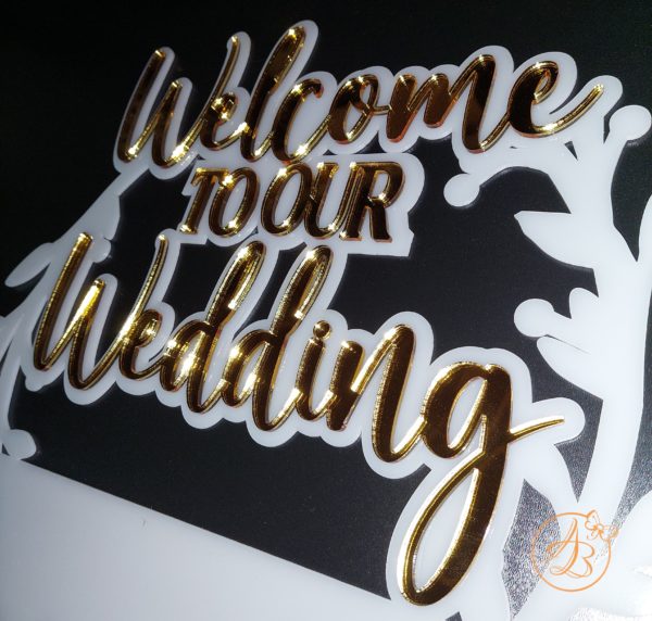 Panou dublat 'Welcome to our Wedding' - imagine 2