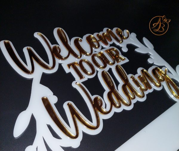 Panou dublat 'Welcome to our Wedding' - imagine 6