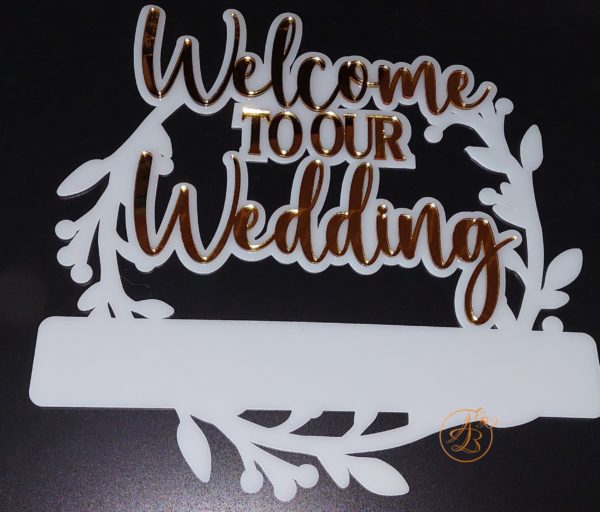 Panou dublat 'Welcome to our Wedding' - imagine 7