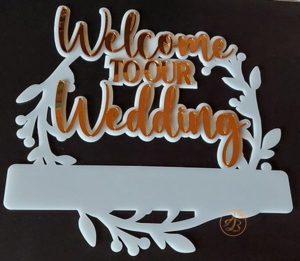 Panou dublat 'Welcome to our Wedding' - imagine 4