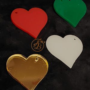 Martisor plexiglas colorat inimioara