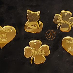 Martisor oglinda aurie gravata