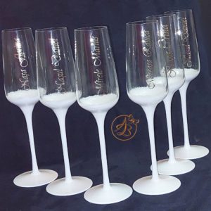 Set 6 pahare cristal, elegante, pentru miri si nasi