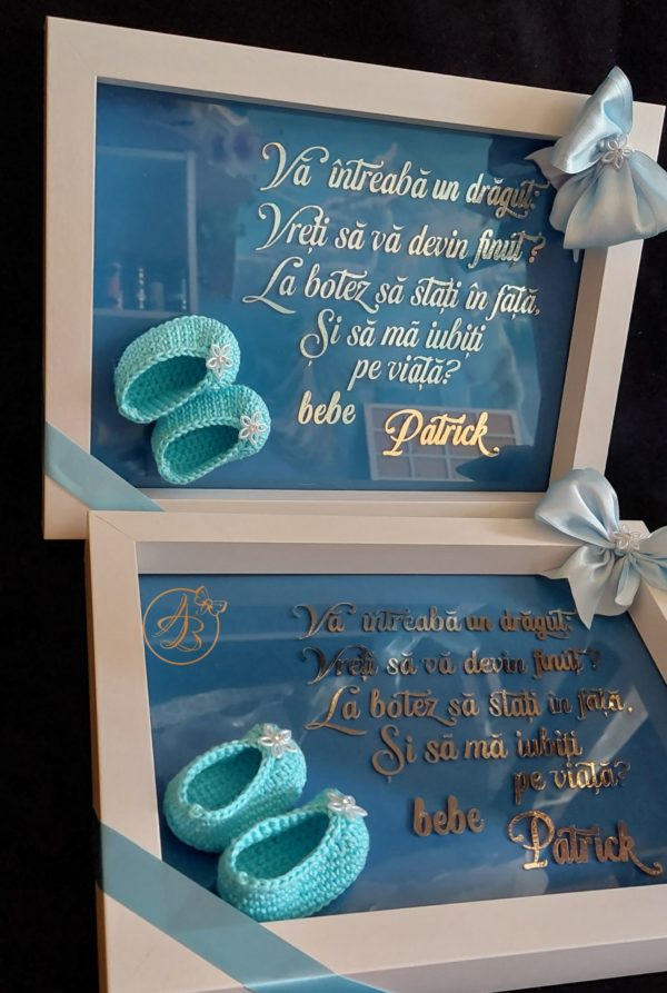 Rama pentru cerere nasi de botez baietel - imagine 7