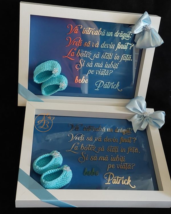 Rama pentru cerere nasi de botez baietel - imagine 9