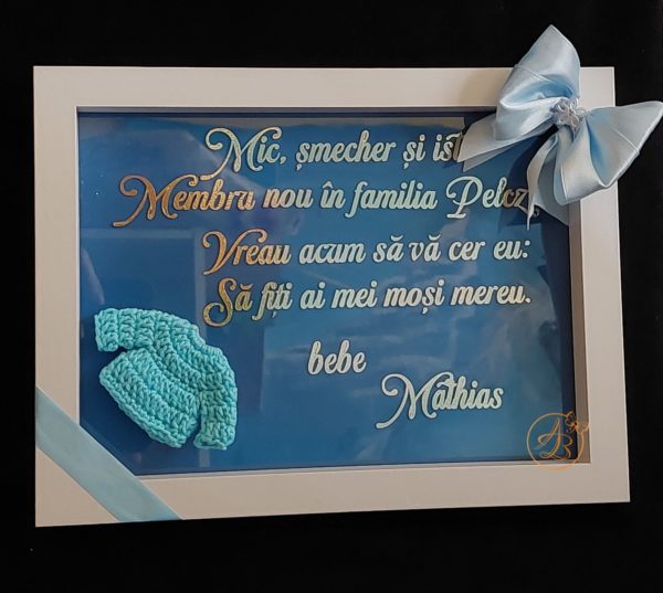Rama pentru cerere nasi de botez baietel - imagine 11