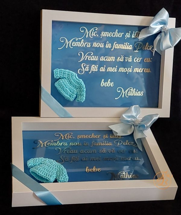 Rama pentru cerere nasi de botez baietel - imagine 12