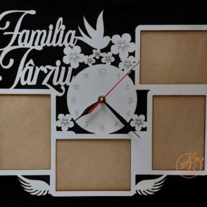 Rama foto familie cu ceas
