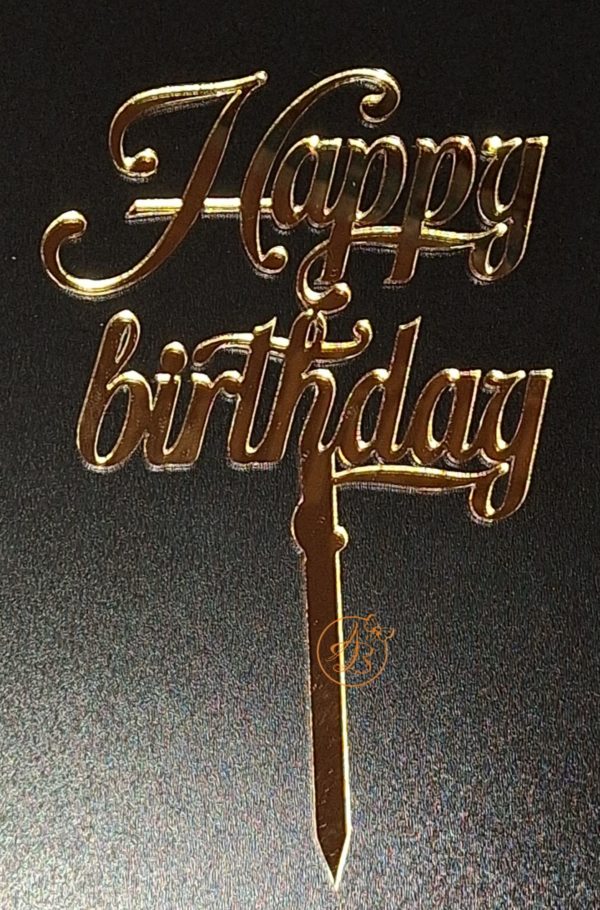 Topper oglinda aurie Happy birthday - imagine 4
