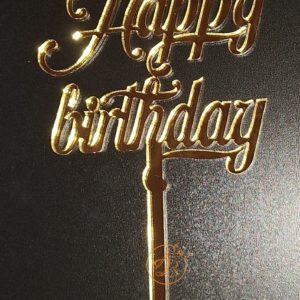 Topper oglinda aurie Happy birthday