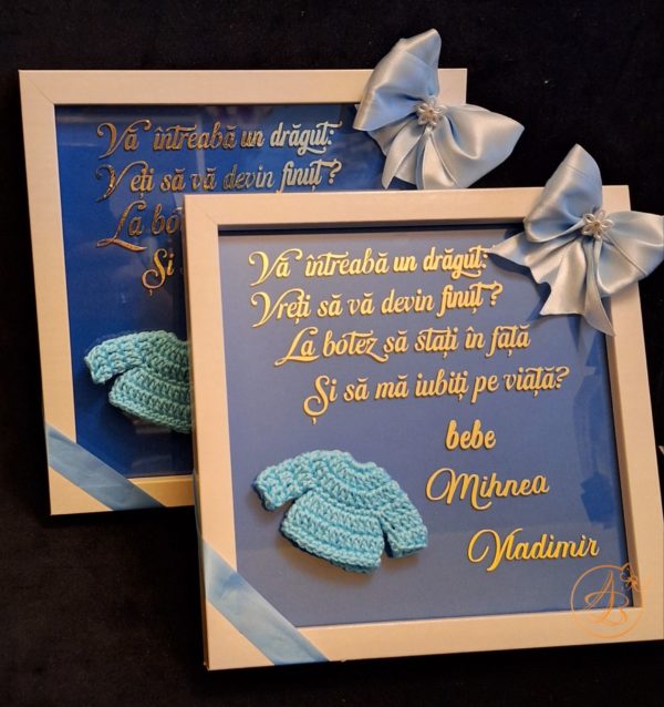 Rama pentru cerere nasi de botez baietel - imagine 15