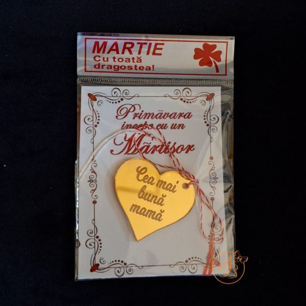 Martisor oglinda aurie gravata - imagine 9