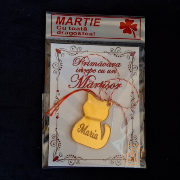 Martisor oglinda aurie gravata - imagine 11