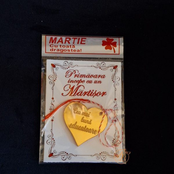 Martisor oglinda aurie gravata - imagine 12