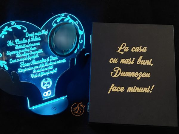 Set cadou nasi cu inimioara si cutie decorata - imagine 4
