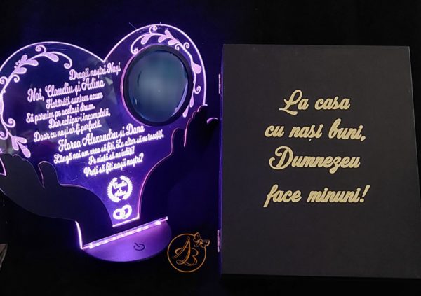 Set cadou nasi cu inimioara si cutie decorata - imagine 5