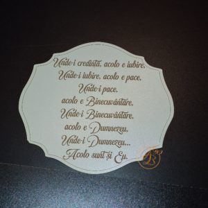 Decor gravat cu Binecuvantarea casei