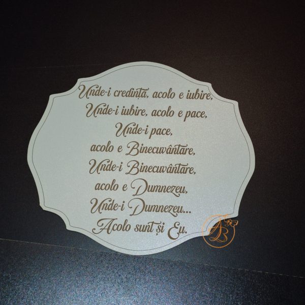Decor gravat cu Binecuvantarea casei
