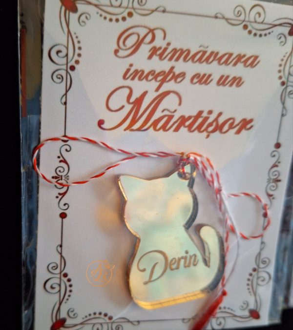 Martisor oglinda aurie gravata - imagine 15