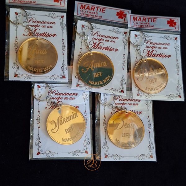 Martisor oglinda aurie gravata - imagine 18