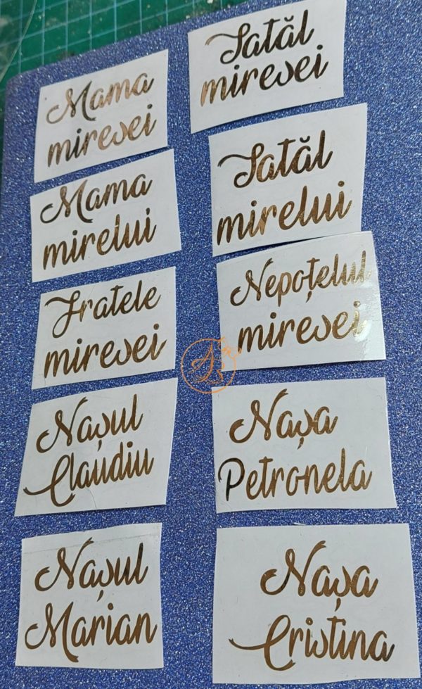 Stickere cu 2 cuvinte, pentru pahare